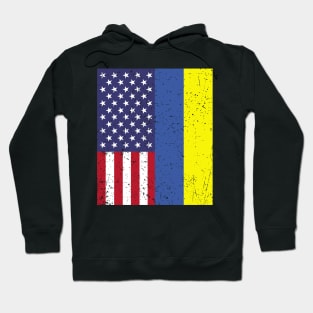 UKRAINIAN ROOTS TSHIRT | Half American Flag | UKRAINE Hoodie